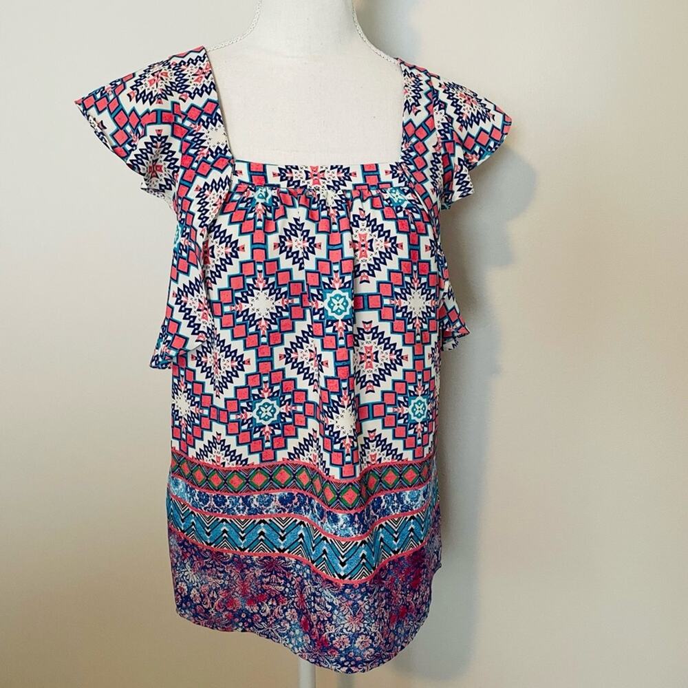 Meadow Rue Flutter Sleeve Top - Picture 2 of 6